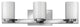 Hinkley Miley Medium Three Light Vanity, Chrome
