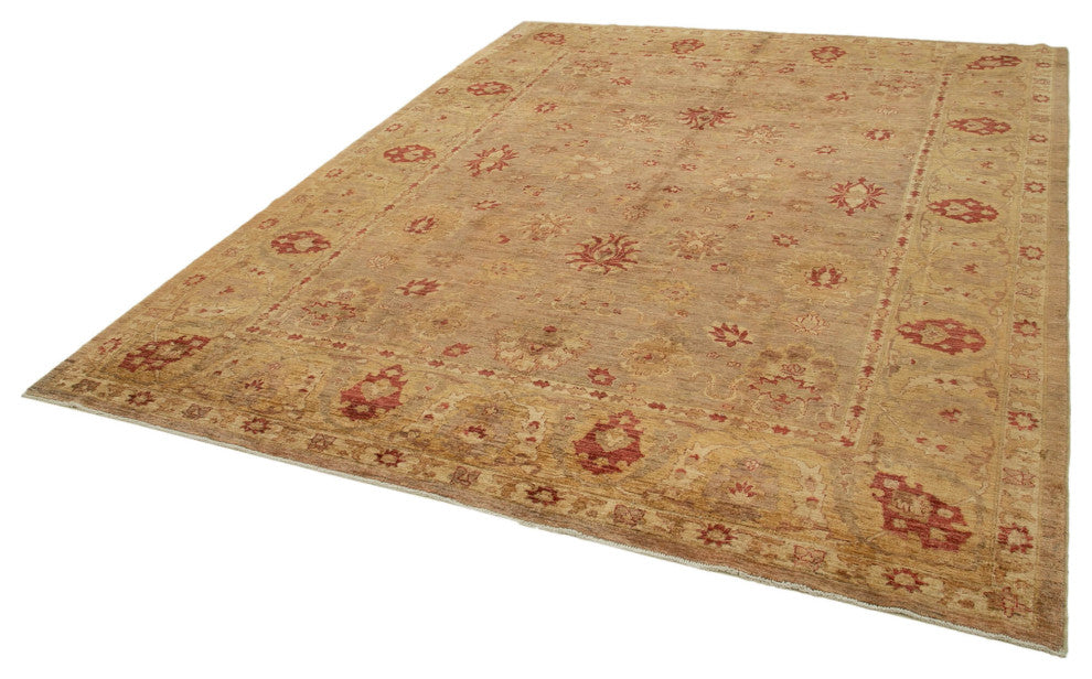Rug N Carpet - Handmade Oriental 8' 0" x 10' 6" Wool Oushak Area Rug