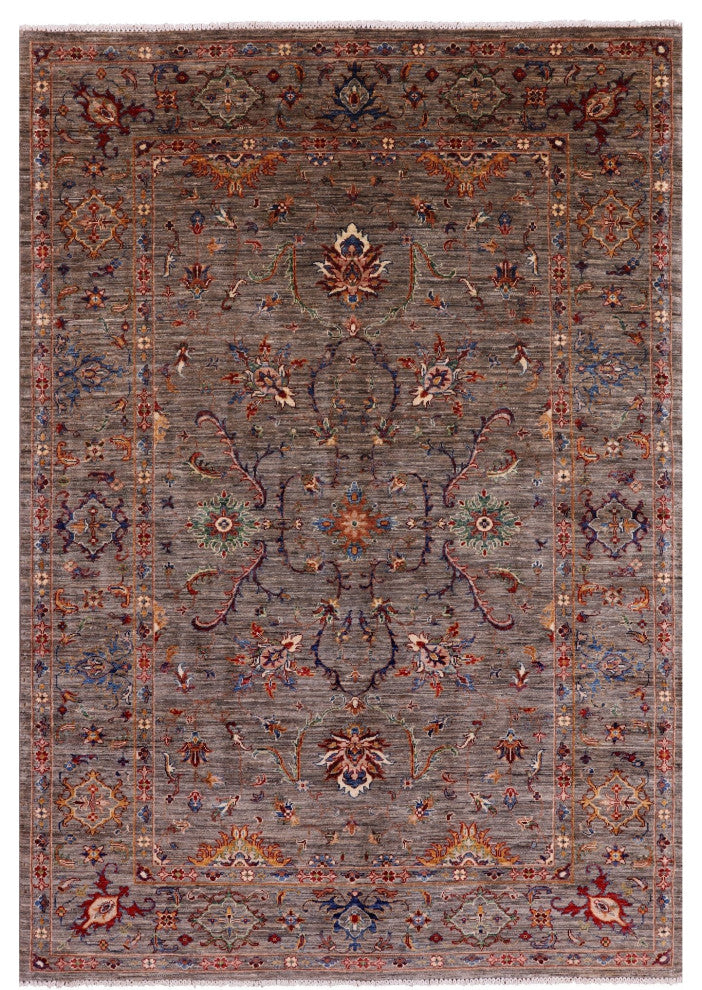 5' 7" X 8' 0" Persian Tabriz Handmade Wool Rug Q5776