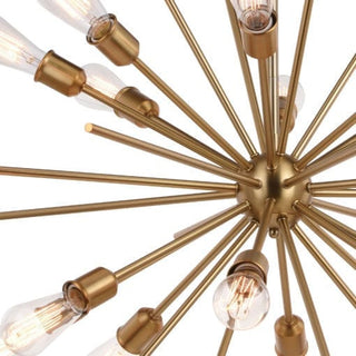 Estelle 16 Light Pendant, Natural Brass