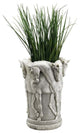 Stone Finish Six Stallions Urn