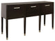 Modern Three Drawer Console Table Brushed White Finish
