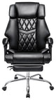 Modern Office Chair, Padded Arms & High Backrest With Lumbar Support, Black