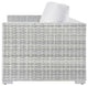Lounge Loveseat Sofa, Rattan, Wicker, Gray White, Modern, Outdoor Patio