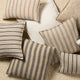 Jaipur Living Lucien Striped Pillow, Dark Brown/Cream, 20"x20", Polyester Fill