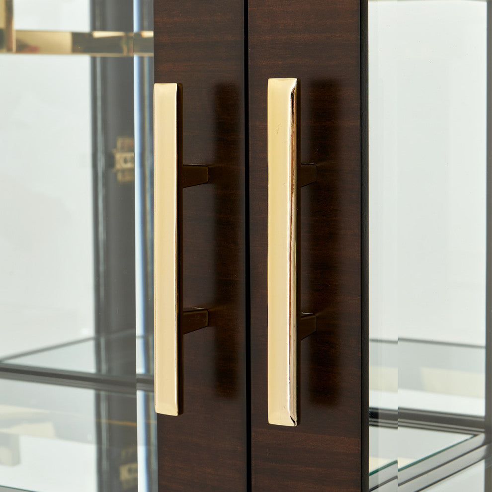 Belmont Place China Cabinet With LED Lighting Espresso