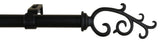 5/8" Diameter Julietta Curtain Rod, Black, 48"-84"