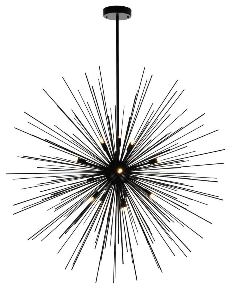 Chandelier - crystal7339par, Black, Large
