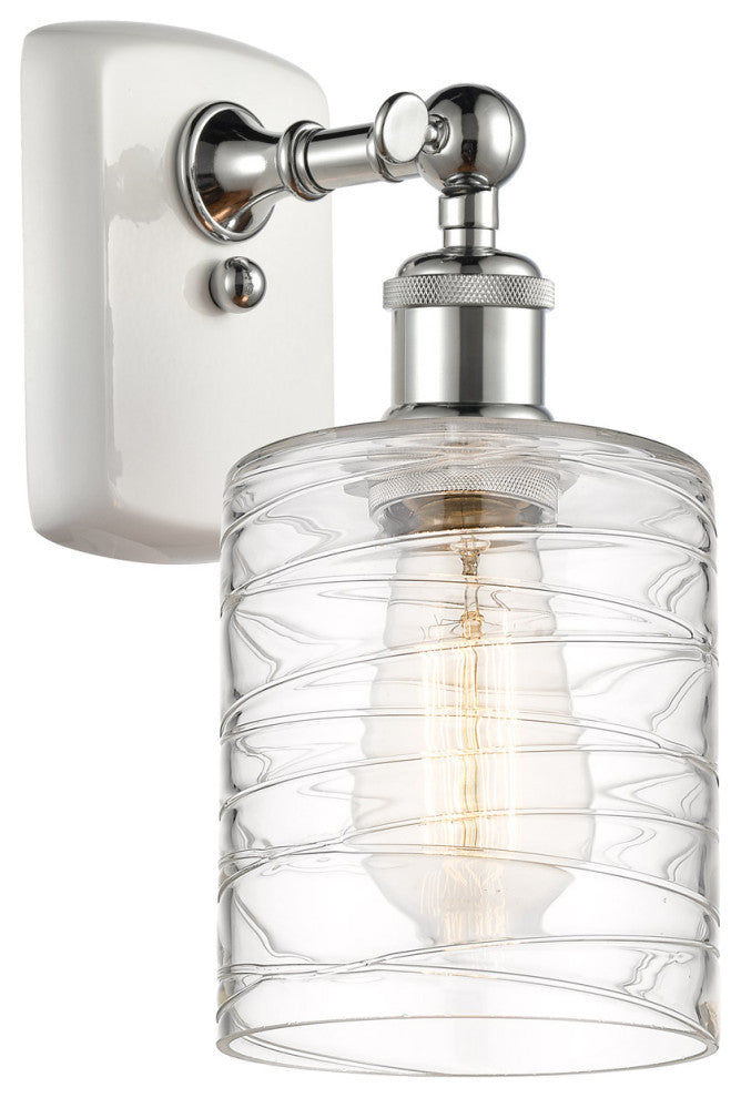 Innovations 516-1W-WPC-G1113 1-Light Sconce, White, Polished Chrome
