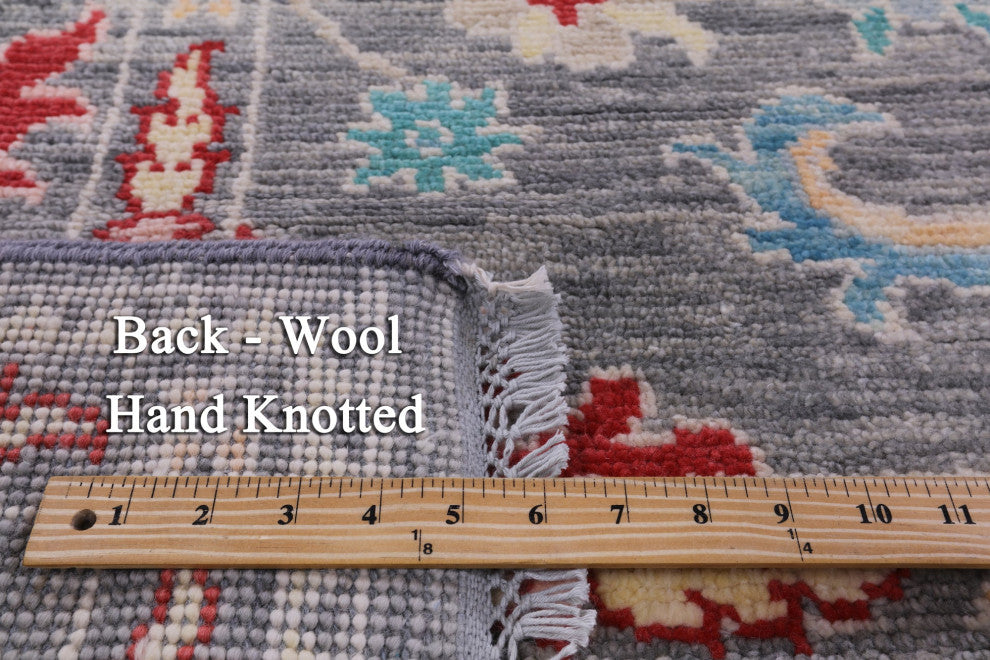 Handmade Turkish Oushak Wool Rug 9' 0" X 12' 2" - Q15705