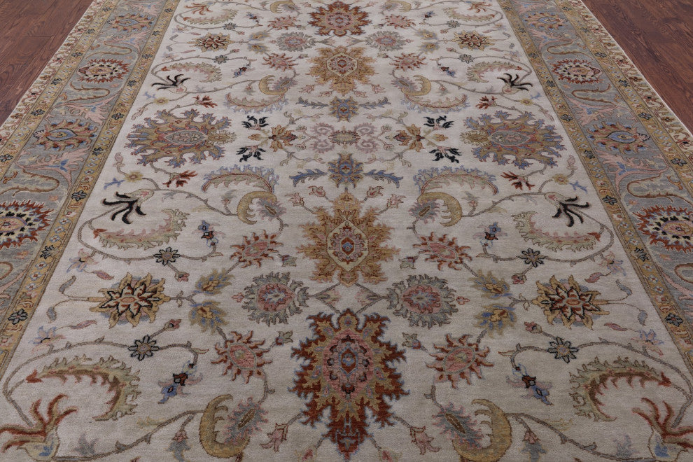 8' 10" X 12' 1" Persian Tabriz Hand-Knotted Wool Rug Q9015