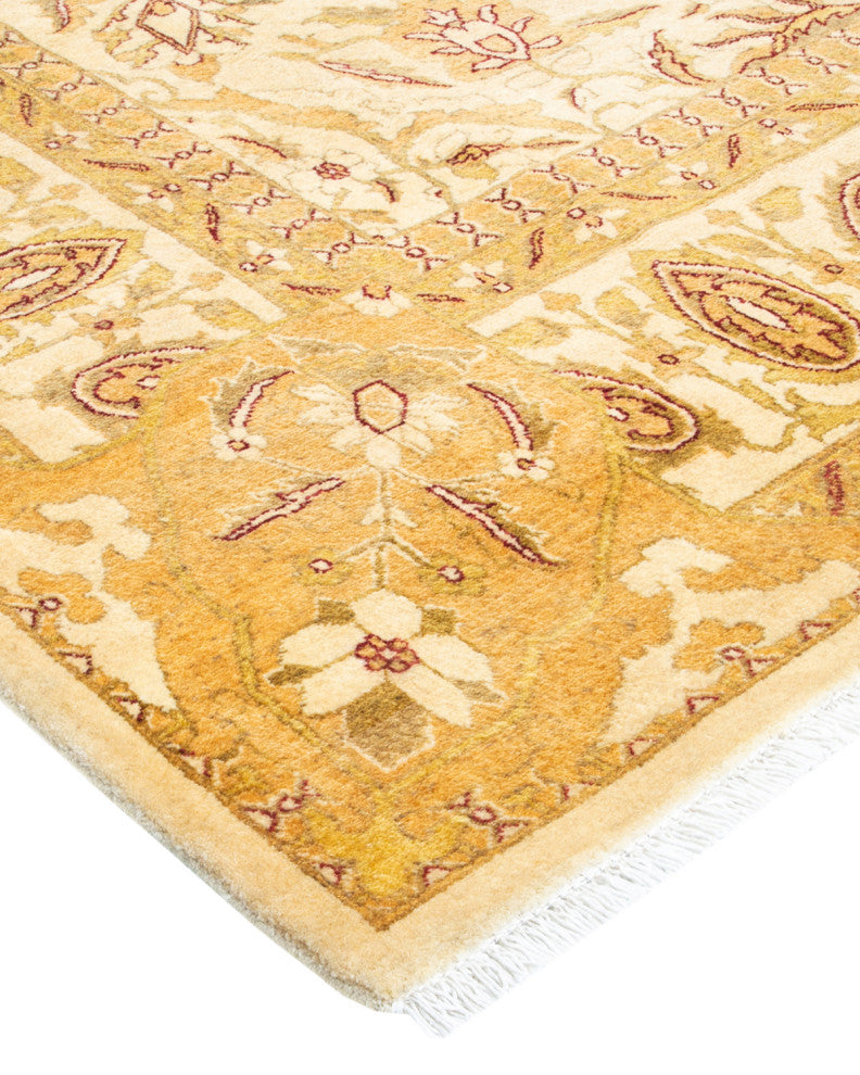 Mogul, One-of-a-Kind Hand-Knotted Area Rug, Ivory, 6' 1" x 9' 3"