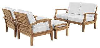 Natural White Marina 6 Piece Outdoor Patio Teak Set