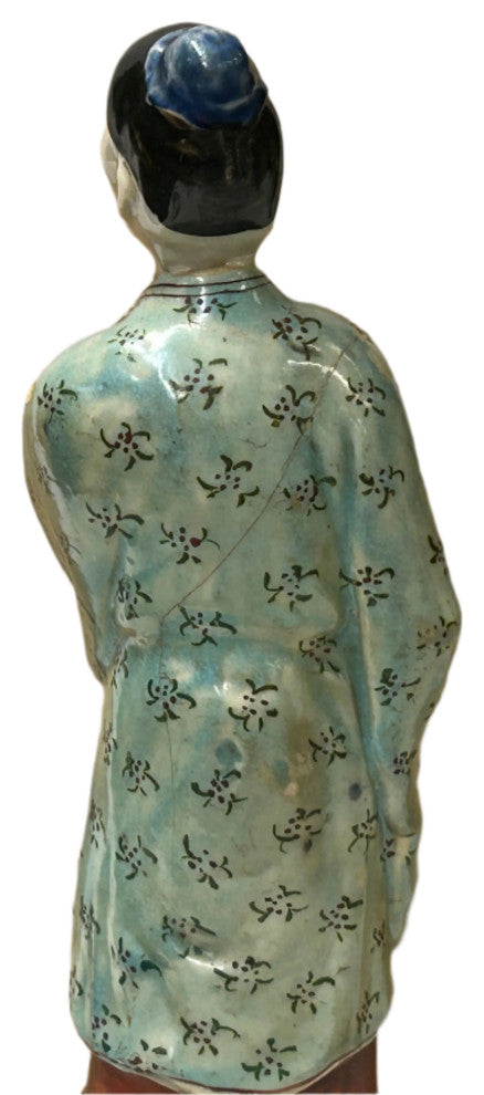 Vintage Oriental Ancient Style Dressing Ceramic Man Art Figurine Hws4419