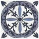 "Downtown II Indigo and Cream" Digital Paper Print by Silvia Vassileva, 32"x32"