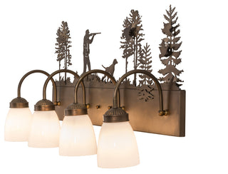29 Wide Quail Hunter W/Dog 4 Light Vanity Light