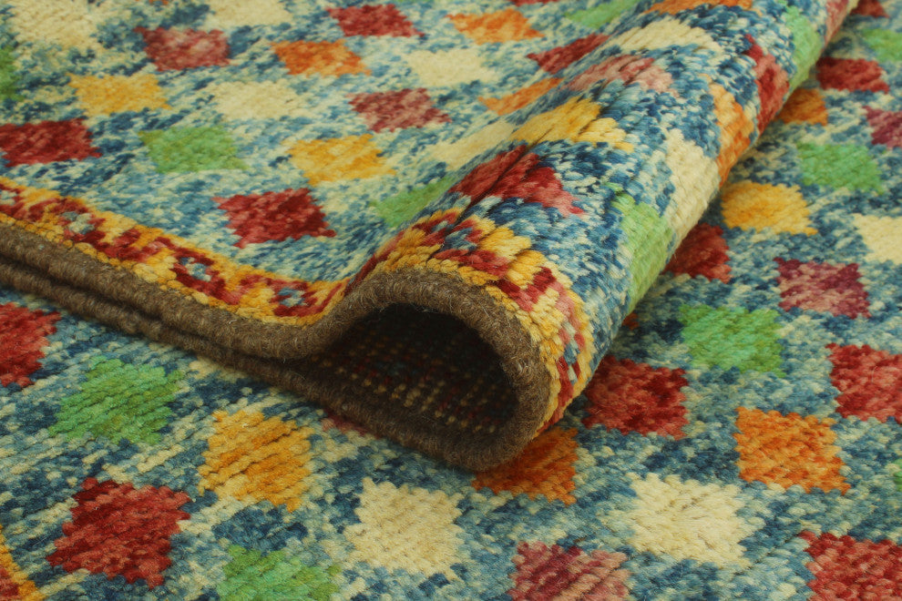 Balochi Kathlene Red/Green Rug, 4'0x6'0