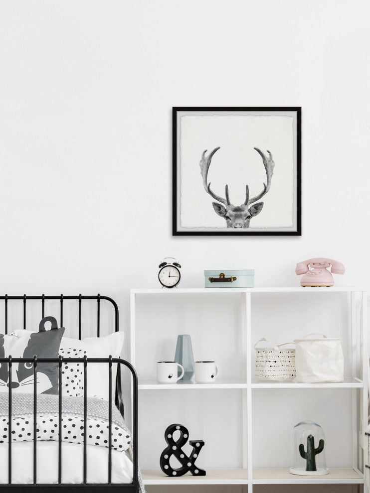 "Giant Antlers" Framed Painting Print, 24x24