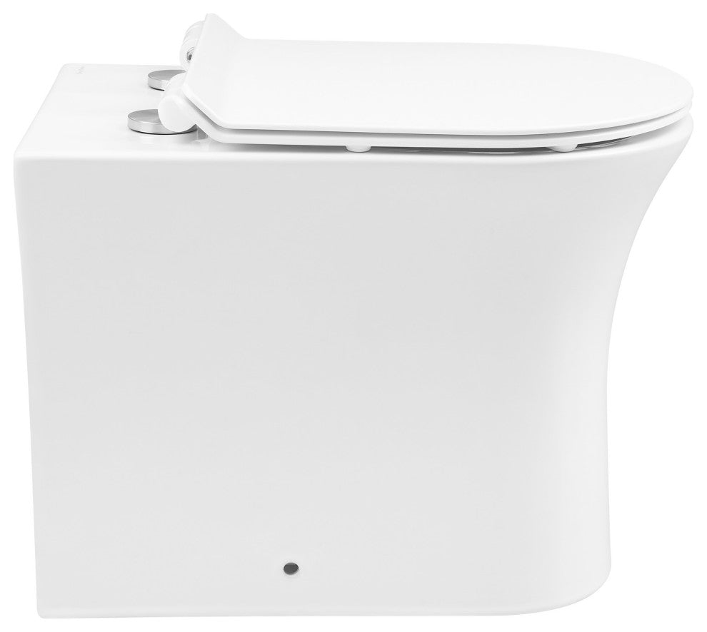 Cascade Back-to-Wall Elongated Toilet Bowl