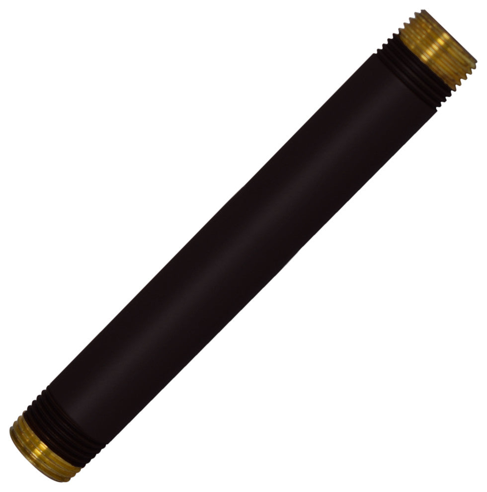 1/2"x6" IPS Pipe Nipple, Polished Brass, Matte Black