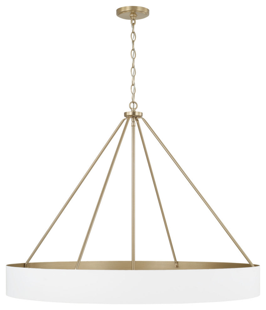 Capital Lighting 453061 Weller 6 Light 36"W Ring Chandelier - Matte Brass /