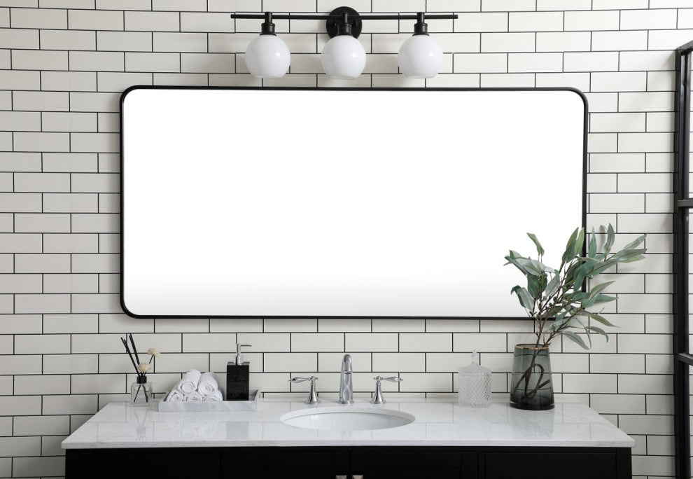 Elegant Decor Evermore Vanity Mirror Black