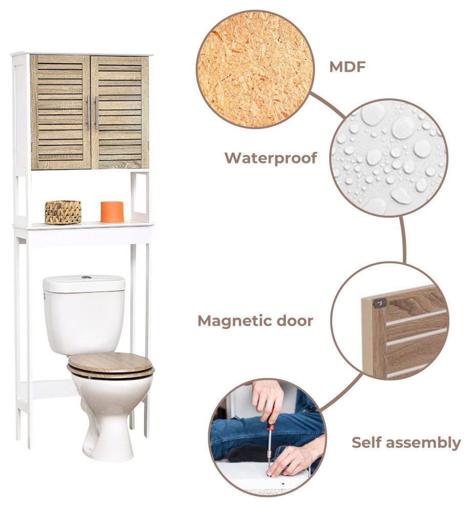 Over The Toilet Storage Cabinet, Space-Saving Bathroom Storage Cabinet, Stockholm