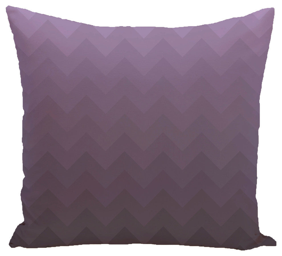 Depth Perception Stripes Print Pillow, Mulberry, 18"x18"