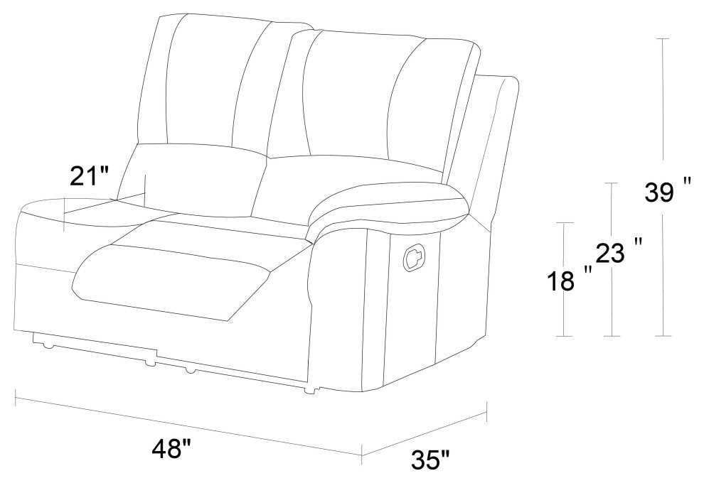 Andrew Leather Air Powered Reclining Contemporary Sectional Black