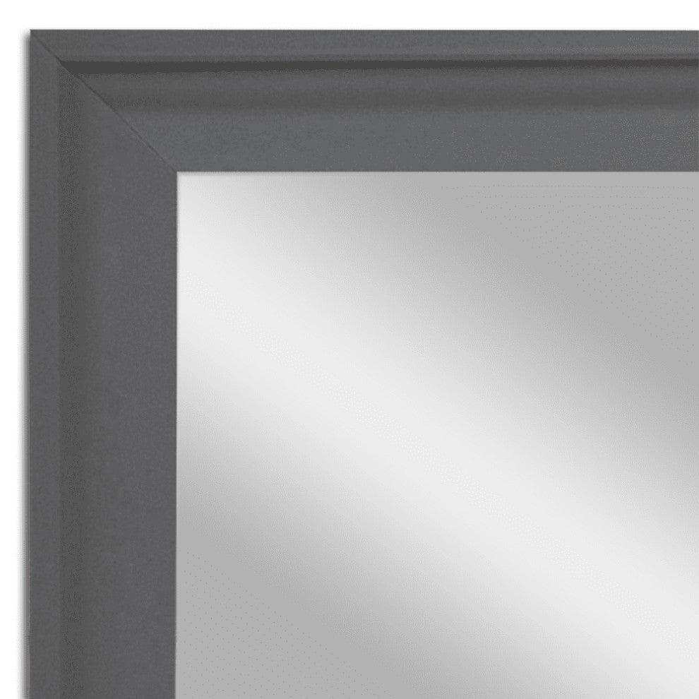 Morgan Framed Wall Mirror, Dark Gray, 34"x44"