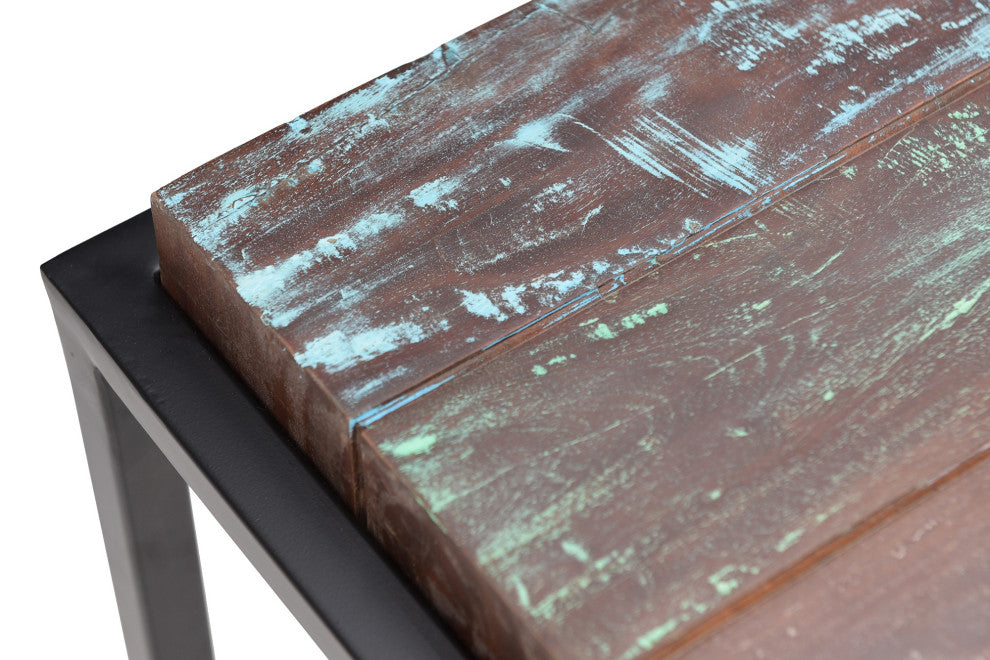 Asam Coffee table with solid reclaimed wood Top