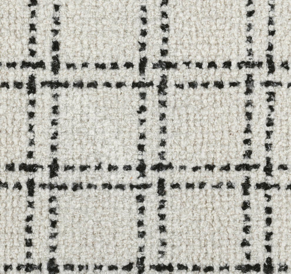 Classic Home Bradbury Wool Check Ivory/Black 9x12 Rug