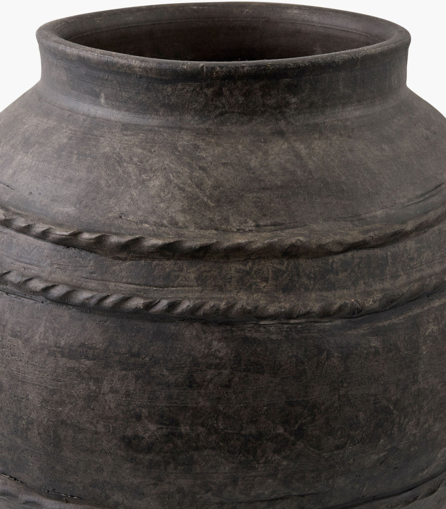 Galey Alix x Livabliss Stevi GAVI-001 Vase, Gray, 15"H x 15"W x 15"D