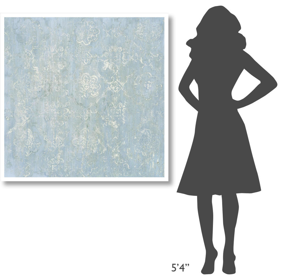 "Narcissus Orchid Cool Pattern I Blue" Paper Print by Cheri Blum, 42"x42"