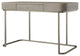 Sonder Living Alice Desk | Emboss Faux Shagreen / Grey & Brushed Pewter