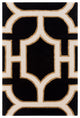 Intermezzo Modern Black, Cream Area Rug, 5'x7'6"