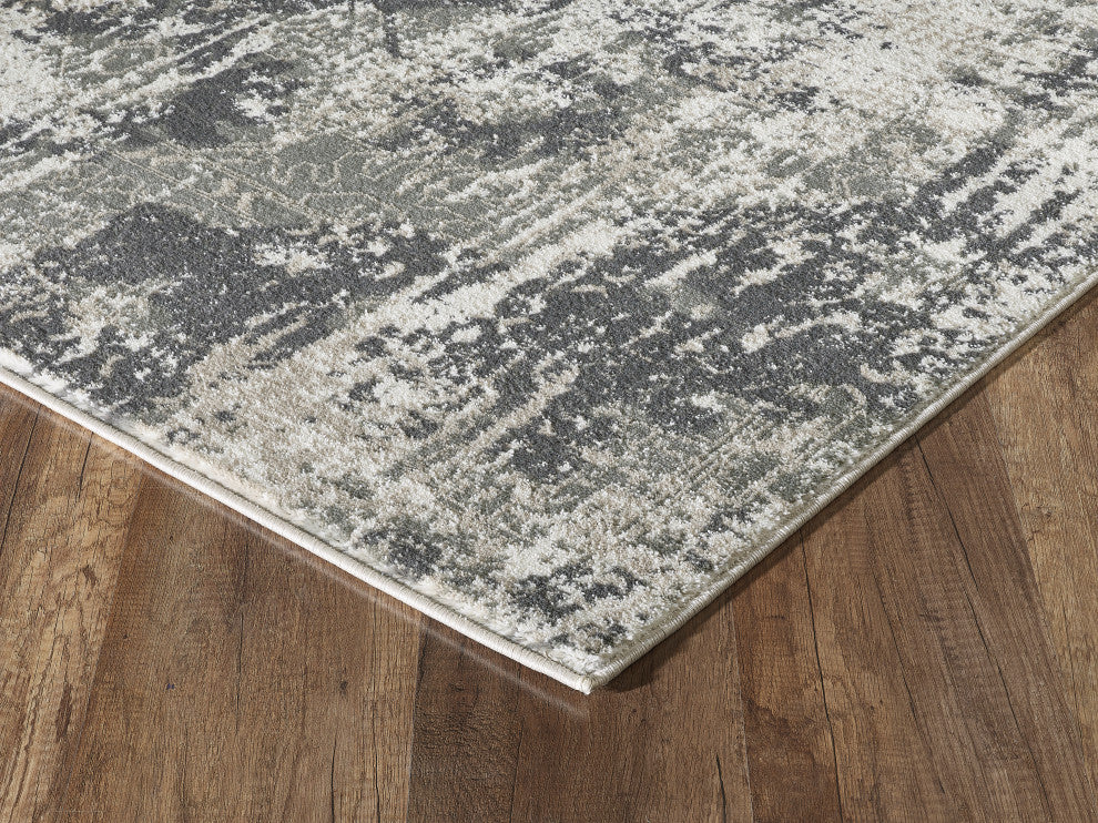 Abani Urbana URB100A Bohemian Grey Beige Distressed Area Rug