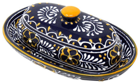 Encantada Handmade Butter Dish, Blue