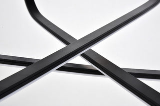 Black Finish 3-Light Flush Mount
