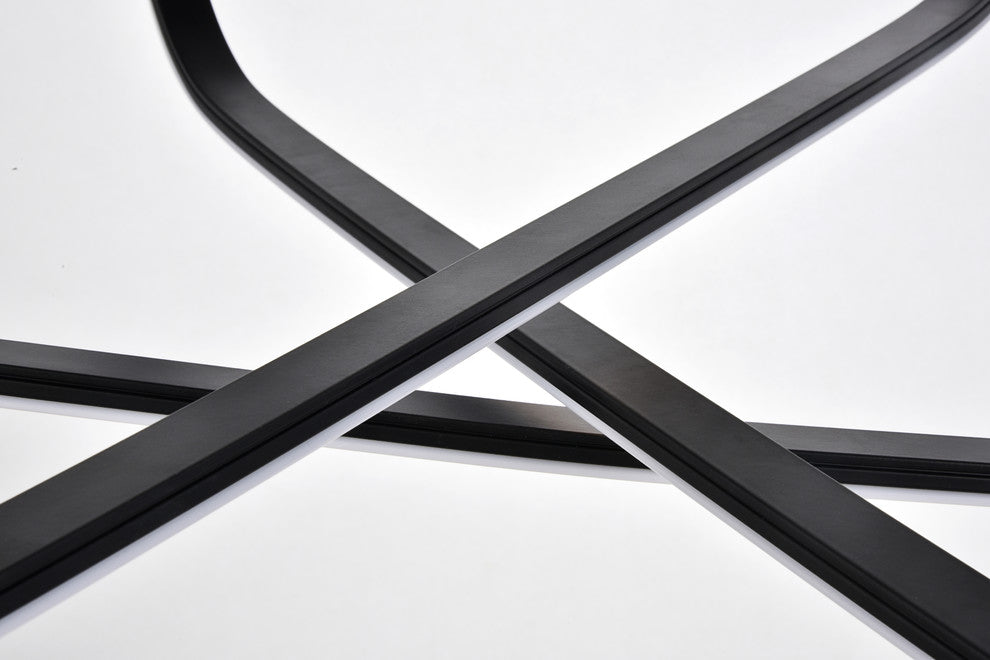 Black Finish 3-Light Flush Mount