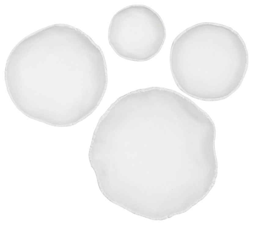 Uttermost Lucky Coins White Metal Wall Bowls, Set of 4