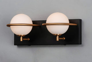 Maxim 21602 Revolve 2 Light 13"W LED Bathroom Vanity Light - Black / Gold /