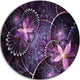 Fractal Flower Soft Purple Digital Art, Flower Round Wall Art, 36"