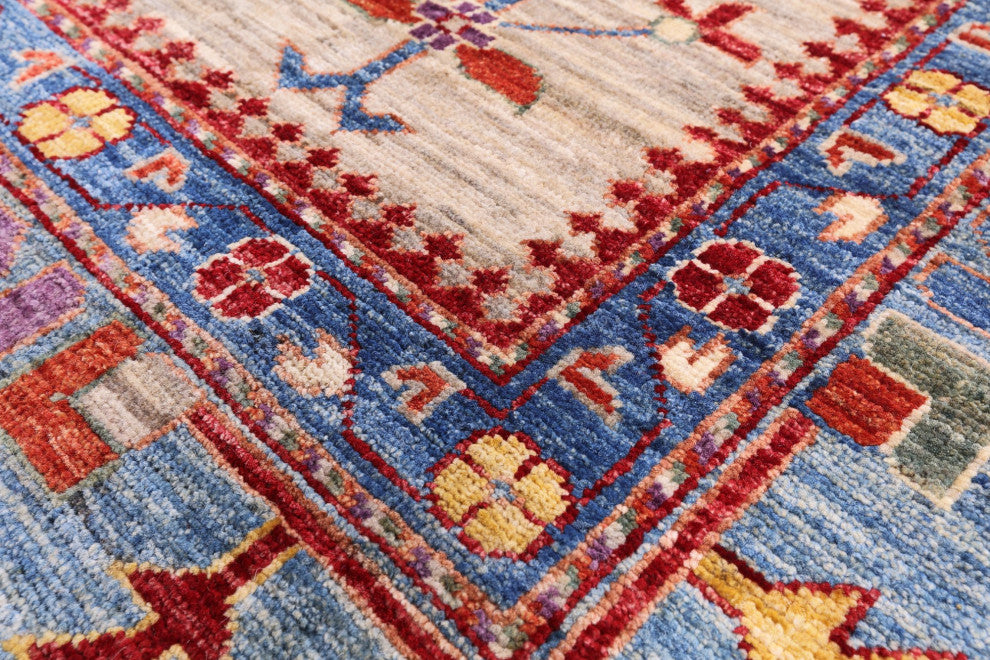 Turkish Oushak Handmade Wool Rug 9' 6" X 13' 7" - Q12642