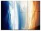 "Abstract Planet in Space" Space Digital Metal Wall Art, 3 Panels, 36"x28"