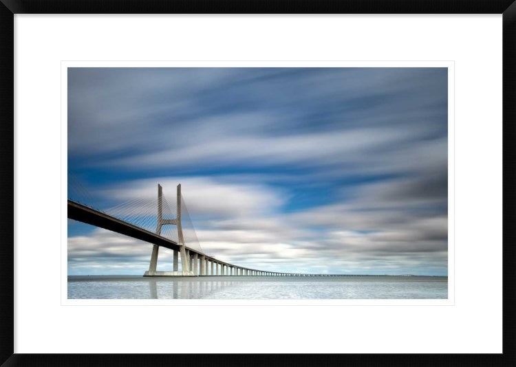 "In Blue" Framed Digital Print by Jorge Feteira, 30x21"