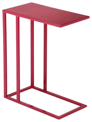 Elements, Tanu, C-Table Enamel Top End Table, Plum