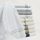 350 TC White Sheet Set With Gray Scroll Embroidery, King