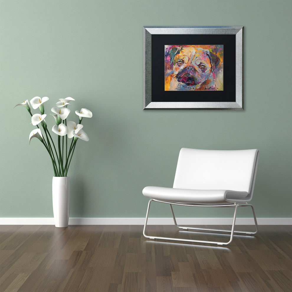 "Art Pug" by Richard Wallich, Matted Framed Art