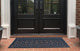 Large Natural Rubber Doormat, Indoor/Outdoor, Black Artistic